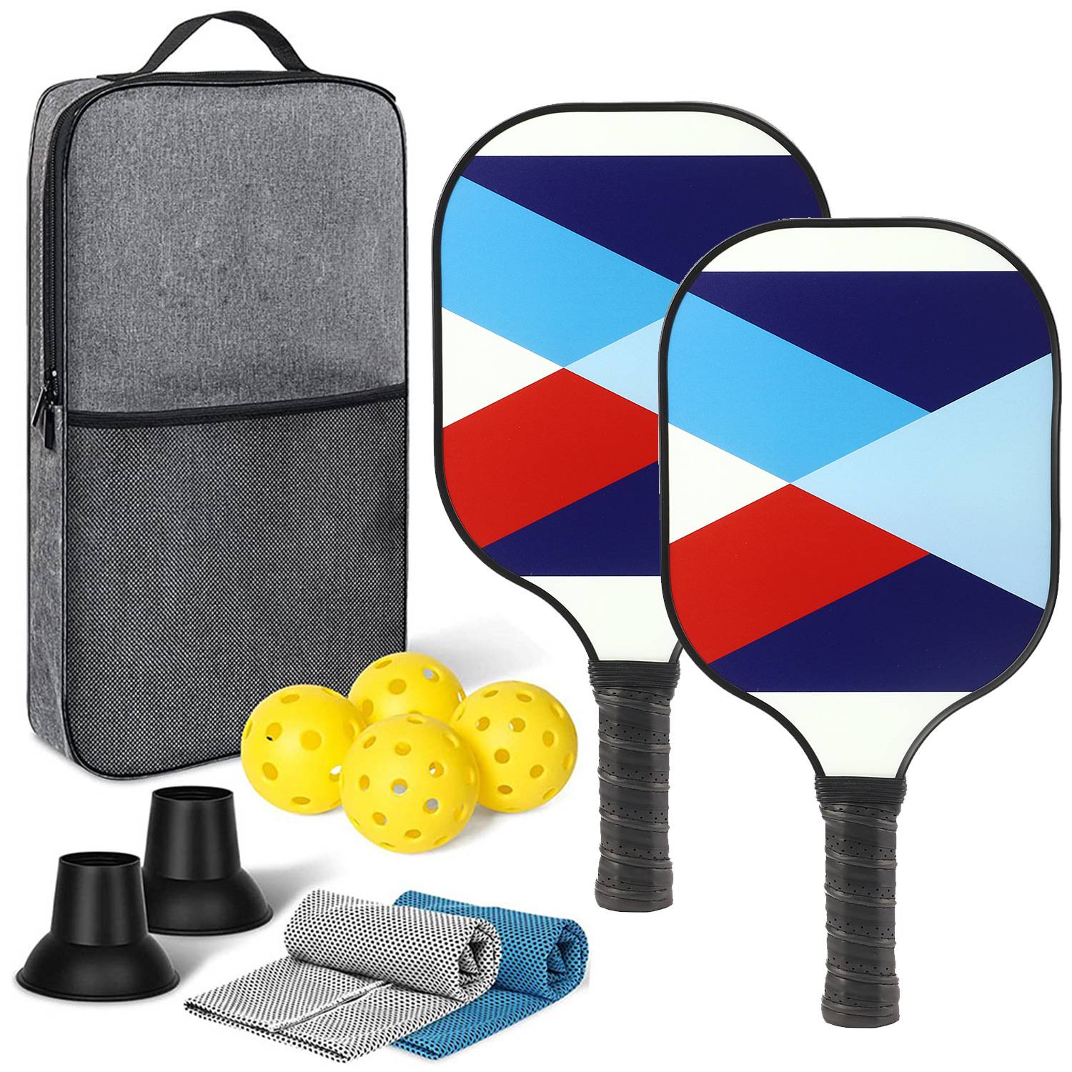 [Ultra-Light match-level carbon fiber-23] Double shot+4 ball+backpack+two sweat towels+two pickups
